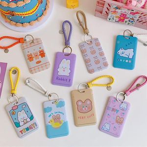 Titulares de tarjetas Cute Girls Portable Bus Holder Lanyard Bank Bag Licencia de conducir Caso Corea Estudiante Colgante Accesorios