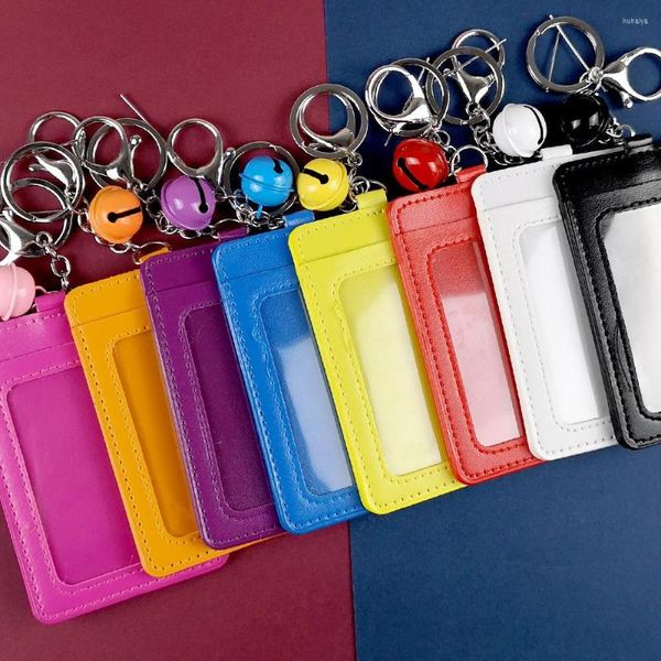 Porte-cartes Design couleur unie Mini porte-femmes Portable ID Bus cartes housse étui bureau travail porte-clés sac