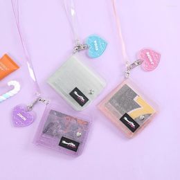 Porte-cartes portefeuilles de mode délicat design PVC portefeuille transparent Femmes