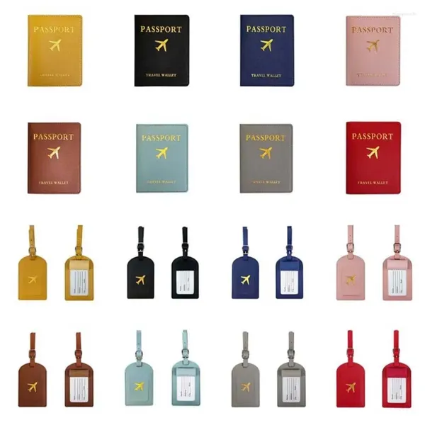 Porte-cartes d'identité, étui de passeport, accessoires de voyage, étiquette de sac à main, valise d'avion, porte-étiquette, couverture de bagage