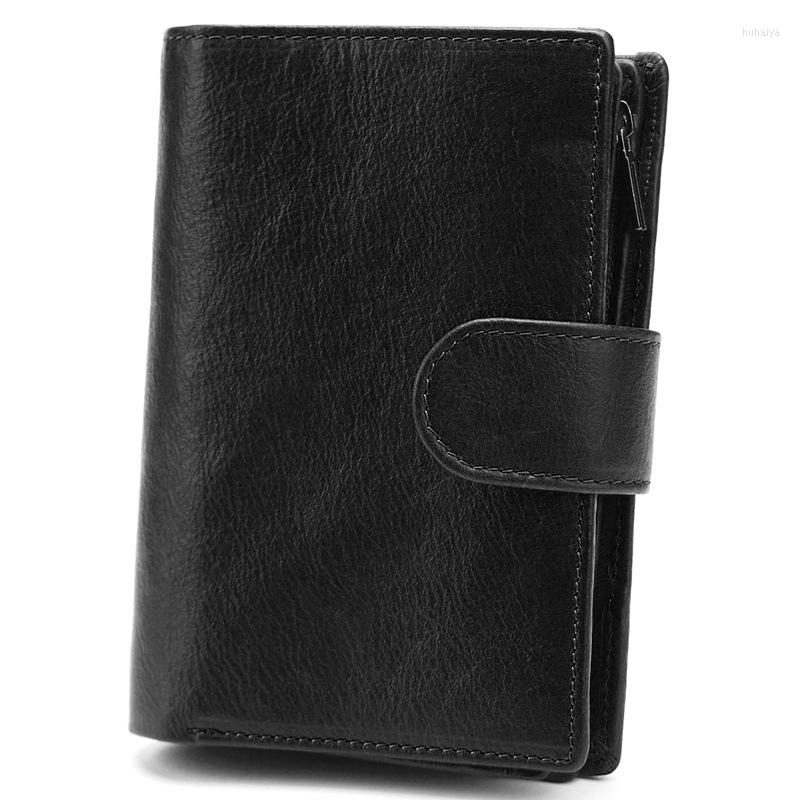 Card Holders Leather Passport Bag Men's Hand Wallet Multi-function First Layer Cowhide Document Large Capacity Short Paragraph