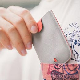 Kaarthouders Lang ultra slanke pull -kaarten kleurrijke gradiënt slimme mannen portefeuilles geldtassen draagbare vrouwen korte portemonnees