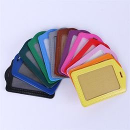 Porte-cartes de luxe en cuir PU de qualité, ensembles de manchons pour cartes, étui pour Badge d'identification, porte-crédit bancaire transparent, bureau des étudiants de l'école