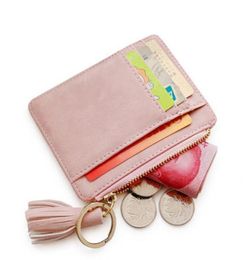 Cartes Cartes Malather Mini Femme Femme Mute Credit Id Id Zipper Portefeuille Changement Coin Purse Keychain Nubuck4404797