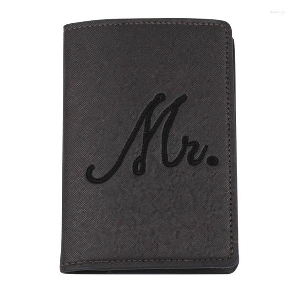 Porte-cartes Mr et Mrs PU cuir mariée marié passeport couvre titulaire étui de protection organisateur pour mariage Couples voyage