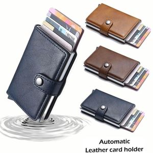 Porte-cartes multifonction en cuir moraillon portefeuille grande capacité pince à billets poche sac à main hommes en Fiber de carbone porte-carte d'identité WalletCard