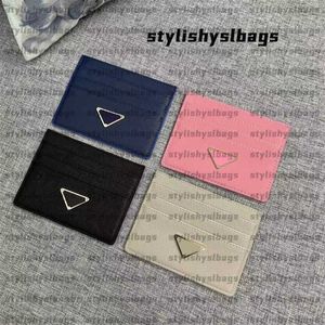 Titulaires de la carte Nouveau porte-cartes de mode hommes femme voyage Mini portefeuille concepteur couleur Pure en cuir véritable galet Texture luxe Black256W
