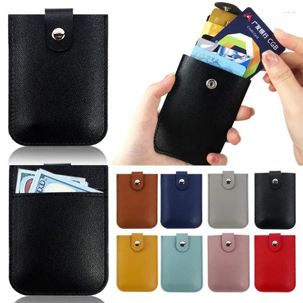 Titulaires de cartes Porte-cartes en cuir PU pour hommes et femmes Fashion Slim Wallet ID Bus S