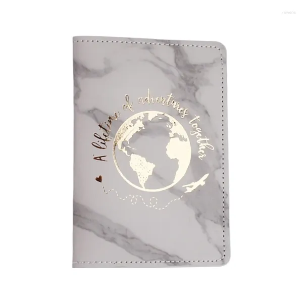 Titulares de tarjetas PU Titular de la cubierta del pasaporte de cuero para mujeres Hombres Amante Pareja Viajes Tarjetas de moda Documentos Regalo de bodas