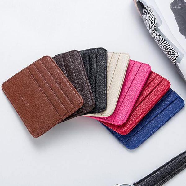 Tarjeteros pequeños Mini viaje lagarto patrón cuero banco negocios Id titular cartera funda para hombres mujeres con ventana 2022