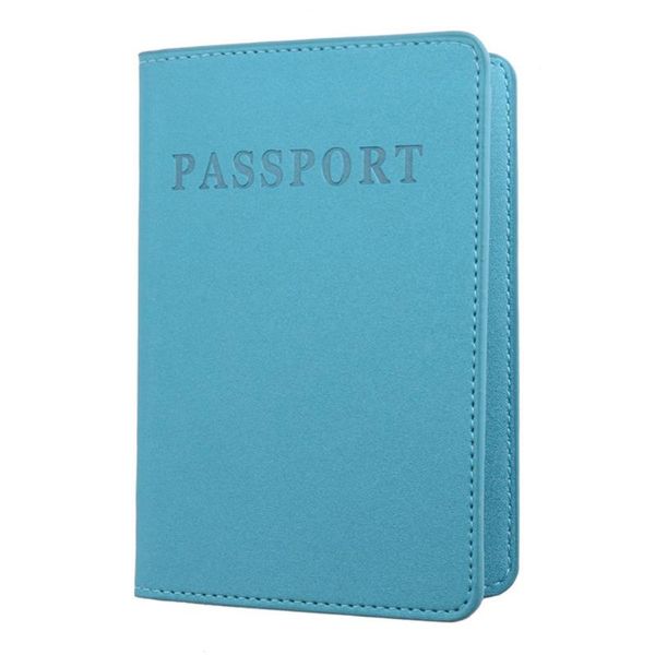 Titulares de tarjetas Color sólido Faux Leather Travel Passport Holder Cover ID Ticket Pouch Bag