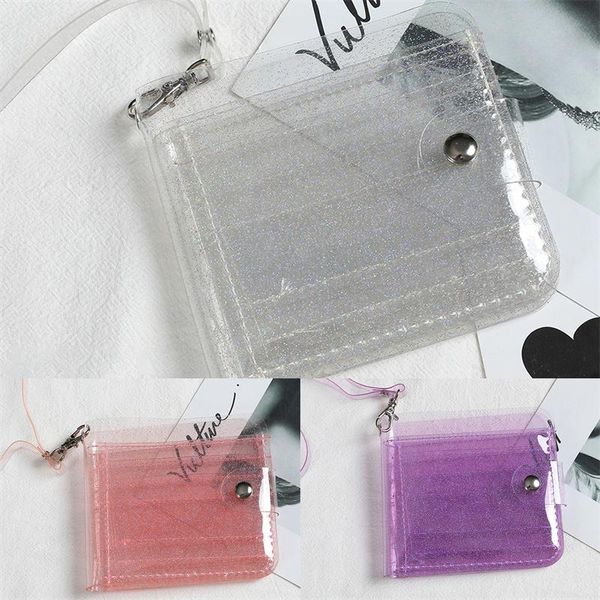 Titulares de tarjetas Monedero transparente para mujer PVC Clear Jelly Bag Mini Money Wallet Holder Ladies HolderCard