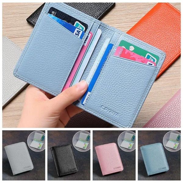 Cartes Cartes UltraHin Multi-carte Slot Portable Le cuir Portable Cuir Universal Bank ID Bus Harder Travel Organisateur