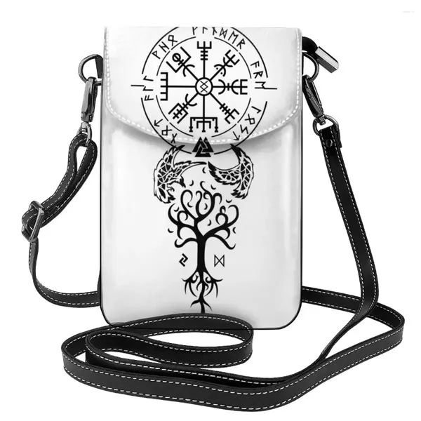 Porte-cartes Viking Rune Sac à bandoulière Symbole Esthétique Cuir Extérieur Femmes Sacs Femme Cadeau Bourse