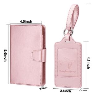 Kaarthouders Dames Heren PU-leer Bagagelabel Paspoorthoes Koffernaam ID Adreshouder Etiket Bagage Boarding Bag Reisaccessoire