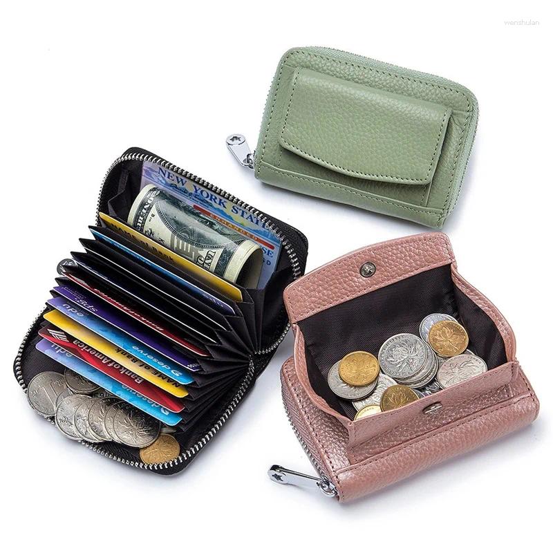 Card Holders Women's Wallet Small Genuine Leather Purse Women Wallets Cards Short Coin Ladies