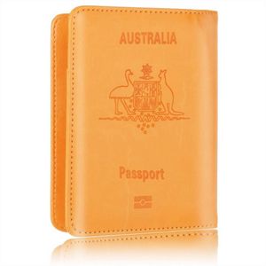 Kaarthouders Yambuto unisex elastische band paspoorthouder pu lederen reisdiefstal-proof beschermhoezen