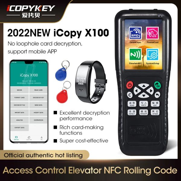 Tarjeta ICOPY RFID Copier Met Volledige Decode Functie Smart Card Key 3 5 8 Engels Versie Nieuwste NFC ID ID Duplicador Lector de lectores