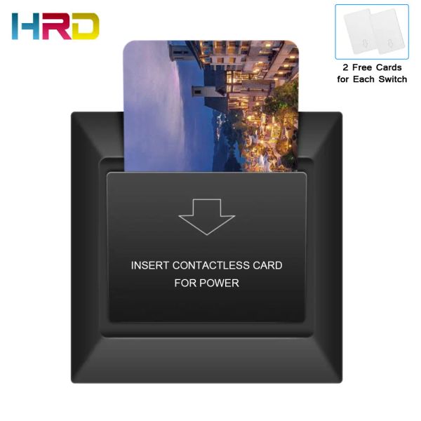 Carte New Black Hotel Card Switch 13.56 MHz Mifare S50 F08 14443A 180 ~ 250V 30A CARTE INSERT POUR PRENDRE CARTRE DE CARTE RFID POWER