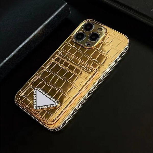 Card Pocket Phone Case Designers Iphone Case Pour IPhone 11 12 13 14 Pro Max 14plus 7plus 8 Xs Xr Crocodile Pattern Cover