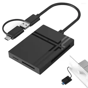 Lecteur de cartes 5 en 1, adaptateur USB C vers Multiport, Compatible avec les ordinateurs portables et autres appareils de type