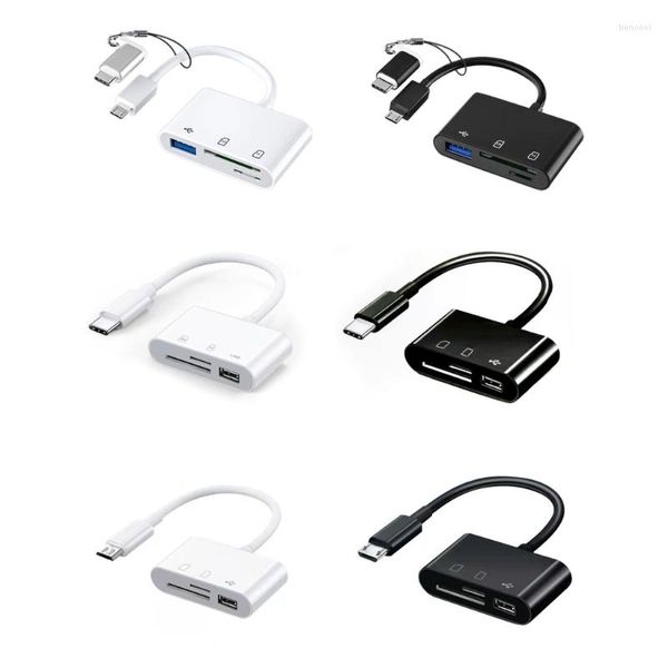 Lecteur de carte multifonctionnel OTG type-c USB Micro B transfert de données rapide portable pour ordinateurs de bureau