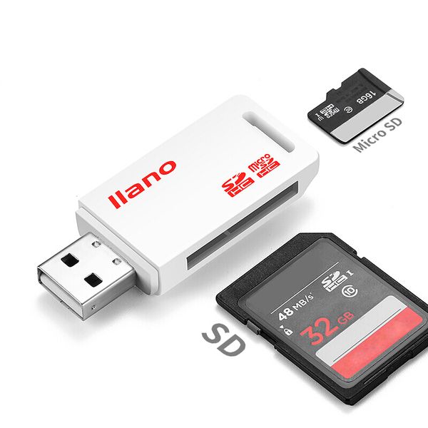 Lector de tarjetas USB 2.0 SD/Micro SD TF OTG Adaptador de tarjeta de memoria inteligente para computadora portátil USB2.0 Tipo C Lector de tarjetas Lector de tarjetas SD