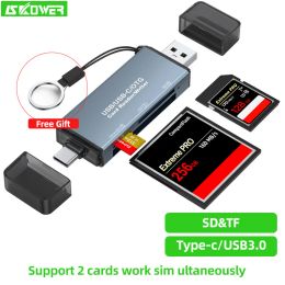 Lecteur de carte USB 3.0ype C à SD Micro TF CF MS CCD Card Reader pour PC ACCESSOIRES D'ordinateur portable