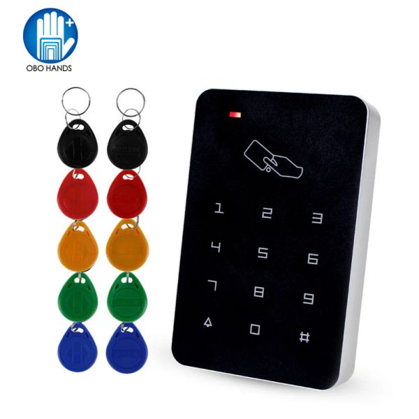 Carte Contrôleur d'accès autonome avec des clés EM 10pcs EM Keychains RFID Contrôle du clavier Panneau numérique Panneau de carte pour le système de verrouillage de porte