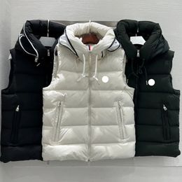 Gilet da uomo firmati Giacche invernali con stemma ricamato Piumino con scritta stampa cappello