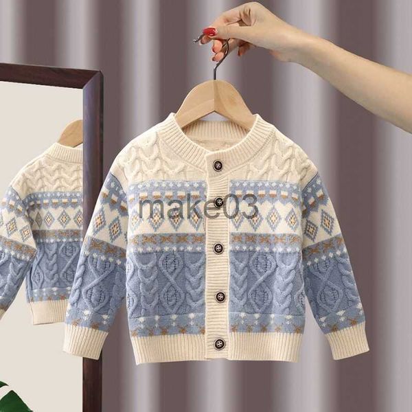 Cardigan Automne Nouveau Bébé Garçons Filles Vêtements Bébé Pull Toddler Pull En Tricot Nouveau-Né Tricots À Manches Longues cardigan Bébé Pull Tops J230801