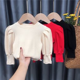 Cardigan Bebé Niño Adolescente Niñas Suéteres Tops Primavera Otoño Manga larga Puff Punto Niños Suéter para niña Ropa para niños 221125