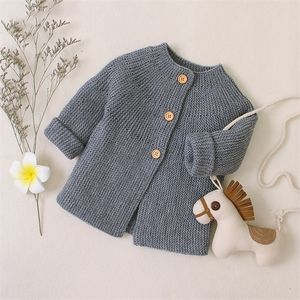 Cardigan LZH Ins automne bébé filles tricot pull vestes petite fille à manches longues vêtements de sortie à simple boutonnage 03 ans 220913