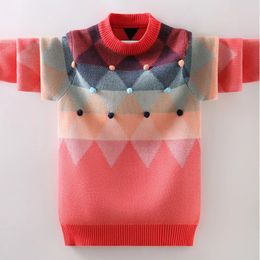 Cardigan hiver pull pour enfants vêtements enfants Oneck pull tricot pulls vêtements de fille vêtements d'extérieur garder au chaud 231013