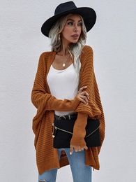 Cardigans Boho surdimensionnés à manches chauve-souris, pull pour femmes, vêtements pour femmes, manteau ample, tricot, vestes tricotées à la mode, automne 2022