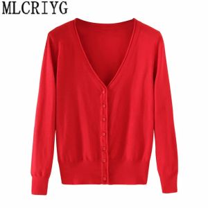 Cardigans Printemps dame tricoté pull de grande taille 5xl Cardigans pour femmes à manches longues femme Cardigan chandails courts sueter mujer YQ213