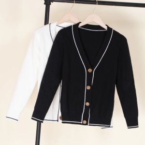 Cardigans Tricot Tricoté Pulls Pour Dames Cardigan Noir Vêtements Pour Femmes Manteau Pour Femme Printemps 2023 Blouses Crochet Top Vêtements D'extérieur Recadrés