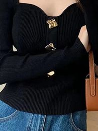 Cardigans à manches évasées pour femme, pull en tricot blanc et noir + Mini jupe, nouvelle collection automne/hiver 2022