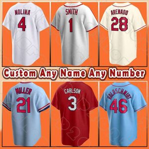 Cardinals'' Nolan Arenado Baseball Yadier Molina Jersey Paul Goldschmidt Paul DeJong Dylan Carlson Adam Wainwright Albert Pujols Andrew Knizner Lars Nootbaar