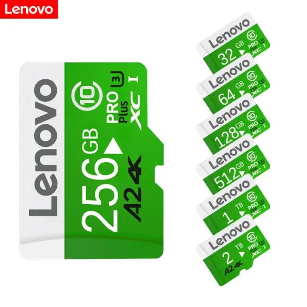 Tarjetas 100% Originales Lenovo Micro SD Card Clase 10 TF TF 32GB 64GB 128GB 512GB 2TB Tarjeta de memoria de 2tb para la tarjeta de teléfono Tarjeta flash dron