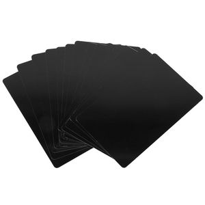 Cartes 100pcs Black Aluminium Alloy Carte Gravure Metal Business Access Business Card Blank 0,22 mm Épaisseur