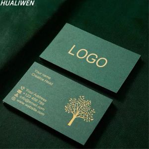 Kaarten 100 stcs goedkoop aangepaste full color verdubbeld bidiushot hot stamping visitekaartje 9*5,4 cm