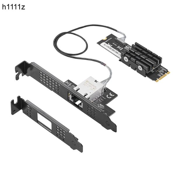 Cartes 10 Go Carte réseau B + M Key M.2 à RJ45 Gigabit Ethernet Network Adapter 10g / 2.5g / 1000m Internet Nic LAN Card Marvell AQC107 CHIPS