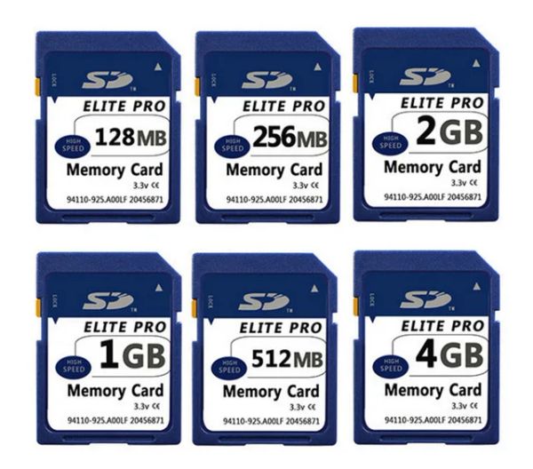 Cartes 10pcs / lots Carte SD d'origine 128 Mo 256 Mo 512 Mo 1 Go de carte mémoire SD SD Secure Digital Flash Memory Carte