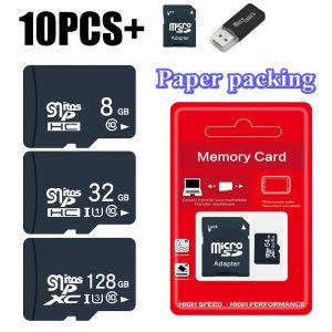 Cartes 10pcs TF CARDE CLASSE10 128 Go 256 Go Cartao de Memoria 32 Go 64 Go 16g SD Carte SD 8G 4 Go 2 Go Micro Flash Memory Carte pour les appareils numériques