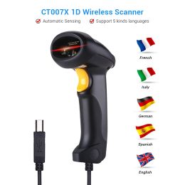 Kaarten 1D/2D QR Bar Code Reader CT007X Handheld Wirelress Barcode Scanner Bluetooth PDF417 voor iOS Android iPad Eyoyo Wired Scanner