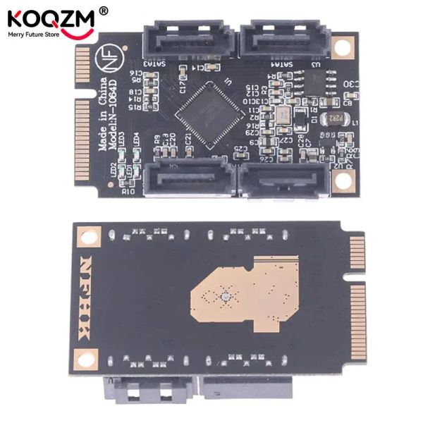 Tarjetas 1 PC Agregue Tarjetas Mini PCIe PCI Express a 4 puertos SATA 3.0 Converter SSD HDD SATA3 Tarjeta de expansión de la expansión SATA Multiplicador