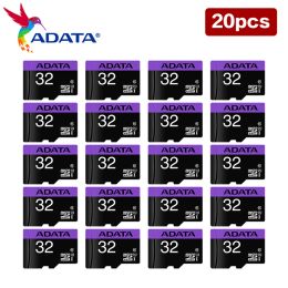 Kaarten 20 stks/Lot 100% originele ADATA -geheugenkaart 16GB 32 GB Klasse 10 Hoge snelheid UHSI Micro SD -kaart U1 TF -kaart voor smartphone