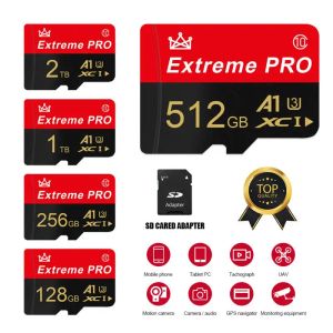 Cartes 2 To Carte SD haute vitesse Classe 10 Micro TF Carte mémoire SD 1TB 512 Go 256 Go 128 Go Carte mémoire A2 U3 Card Flash Tarjeta Microdrive