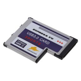 Kaarten 3 Poort USB 3.0 Express Card 54mm PCMCIA Express -kaart voor Laptop Nieuw